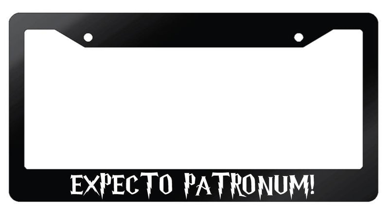 Glossy Black License Frame Expecto Patronum Auto Accessory For Harry Potter  Mod-GRAPH9856236-7319