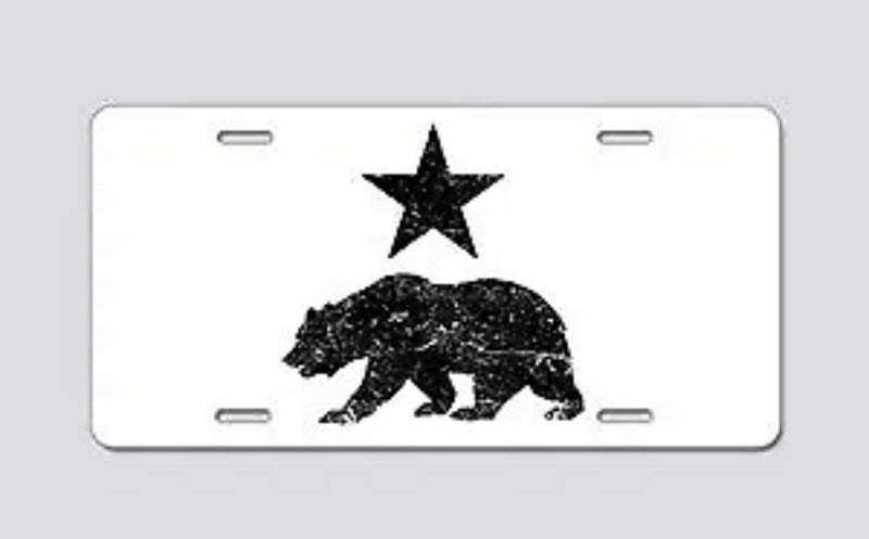 Aluminium License Plate The California state Bear For Car Truck Home Office