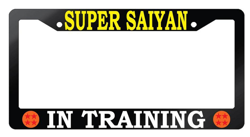 Glossy Black License Frame Super Saiyan In Training Auto Dragon Ball Z 4  Mod-GRAPH9856236-7394