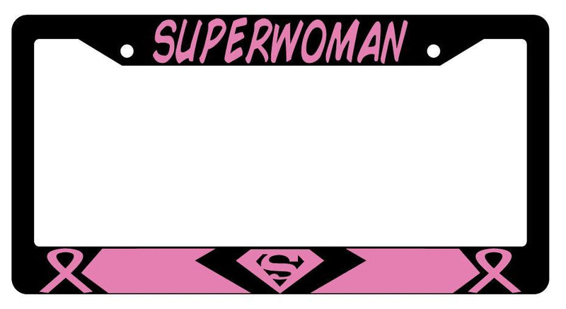 Superwoman PINK Black Plastic License Plate Frame Auto Accessory DC  Mod-GRAPH9856236-735