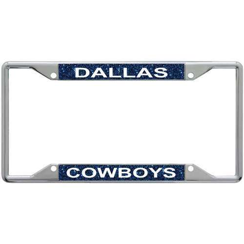 NFL Dallas Cowboys Metal Inlaid Acrylic License Plate Frame