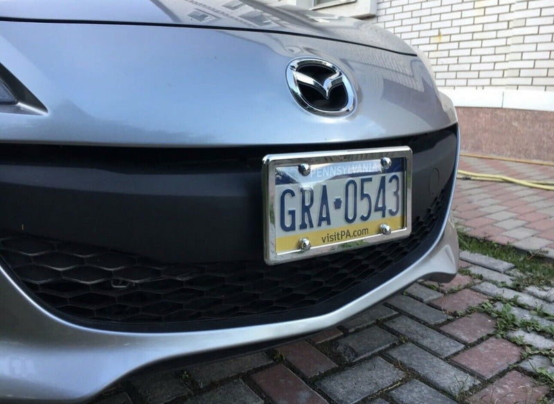 Clear License Plate Shield Cover + CHROME Frame for Cars & Trucks