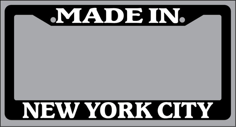 Black License Plate Frame "Made in New York City" Auto Accessory Novelty 2416  Mod-GRAPH9856236-2976