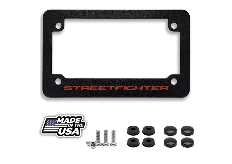 For Ducati Streetfighter Textured Motorcycle License Plate Frame (RED)