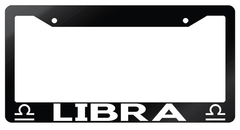 Black License Plate Frame Auto Accessory Libra  Mod-GRAPH9856236-1829