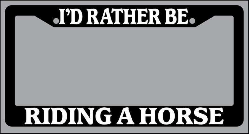 Black License Plate Frame "I&