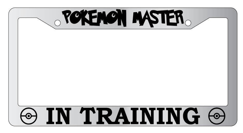 Chrome License Plate Frame For Pokemon Master In Training Accessory  Mod-GRAPH9856236-4627