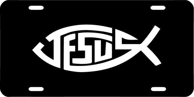 Jesus Fish Aztec Vanity License Plate Mod-GRAPH9856236-7624