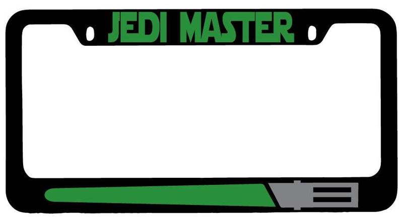Jedi Master GREEN Black METAL License Plate Frame Star Wars  Mod-GRAPH9856236-9492