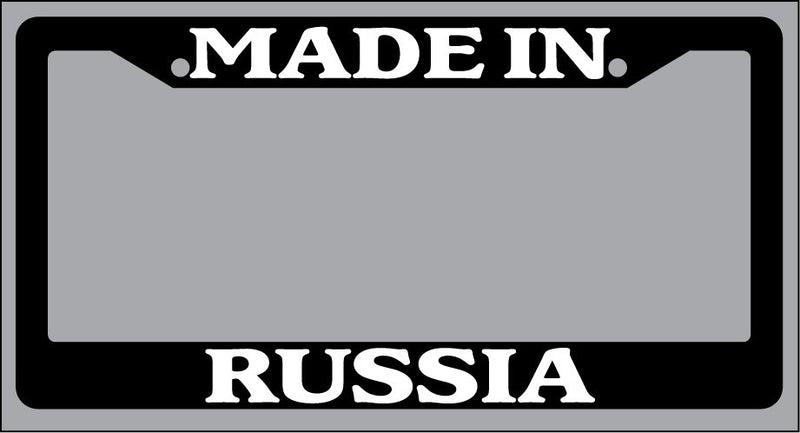 Black License Plate Frame "Made in Russia" Auto Accessory Novelty 2622  Mod-GRAPH9856236-2983