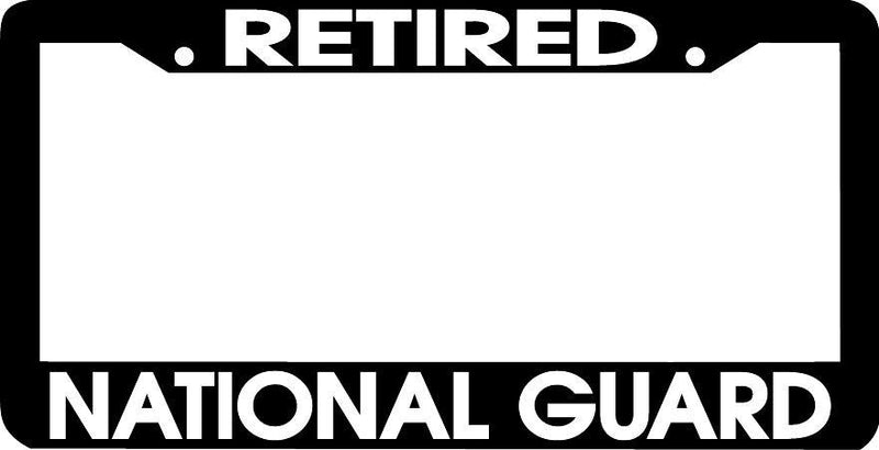 RETIRED NATIONAL GUARD License Plate Frame