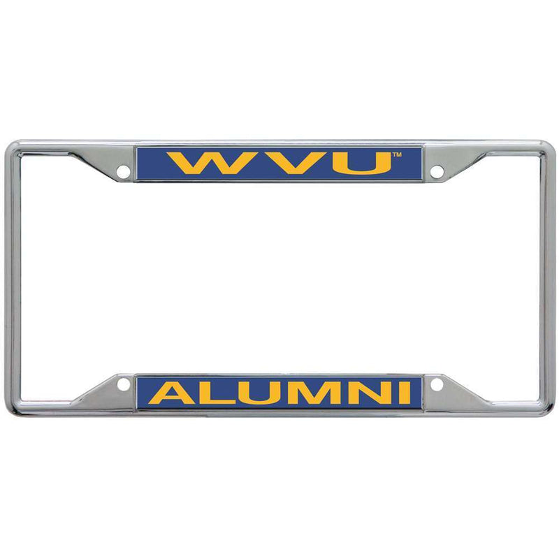 NCAA West Virginia Mountaineers Metal Alumni Inlaid Acrylic License Plate Frame