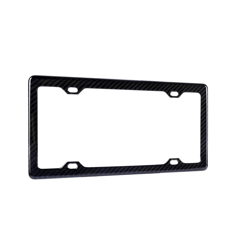 Real Carbon Fiber Silm 4 Holes License Plate Frame + Hardware Choose Your Finish