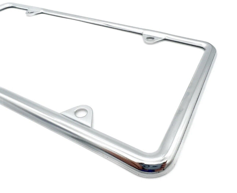 Chrome Metal Slim License Plate Frame For US Standard Plate