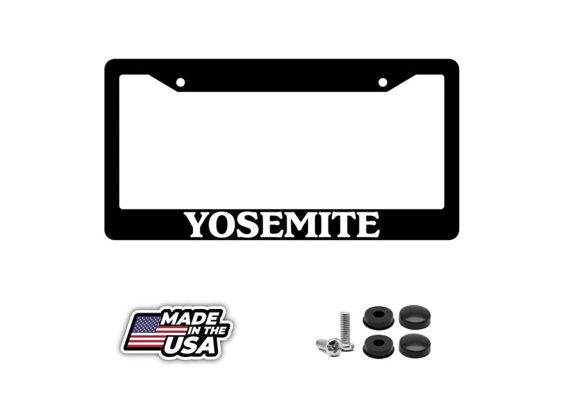 Black License Plate Frame Yosemite Auto Accessory Novelty National Parks