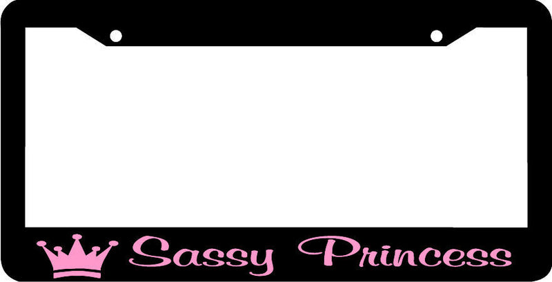 SASSY PRINCESS pink License Plate Frame