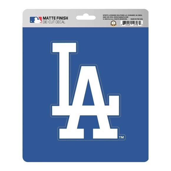 MLB Los Angeles Dodgers Decal Matte 5"X6.25" Auto Boat Cooler Luggage