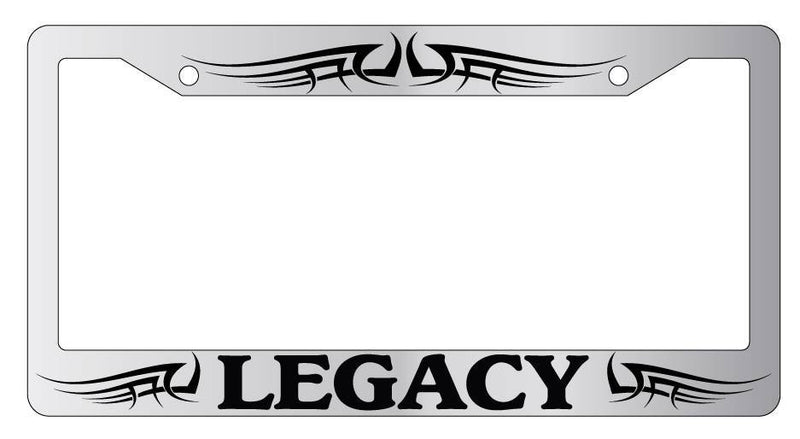 Chrome License Plate Frame LEGACY TRIBAL 