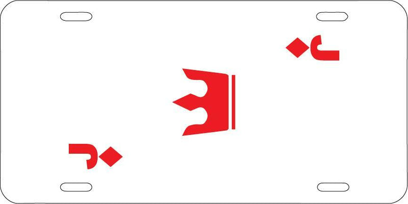 Jack Of Diamonds White Vanity License Plate Mod-GRAPH9856236-7665