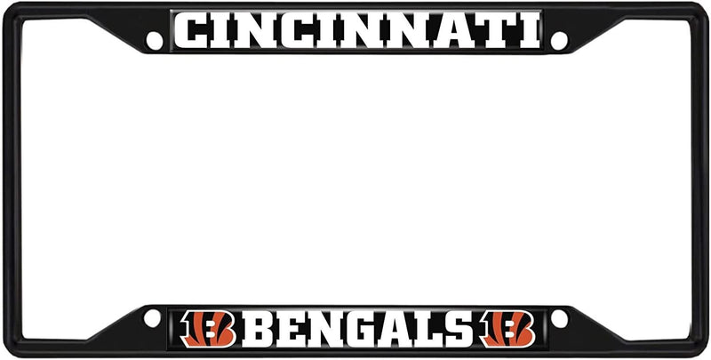 NFL Cincinnati Bengals Black Metal License Plate Frame