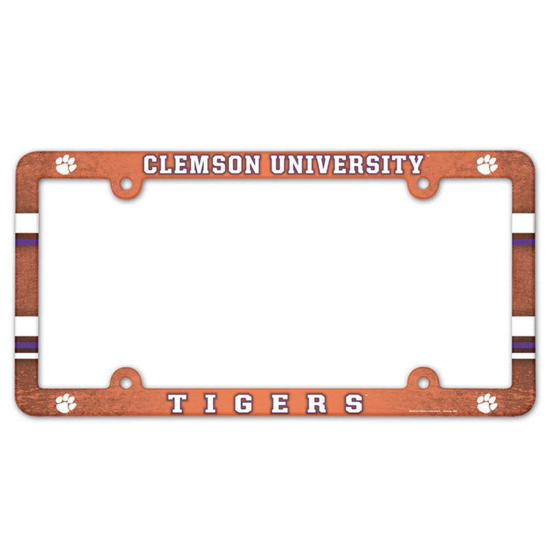 NCAA Clemson Tigers Plastic Full Color License Plate Frame