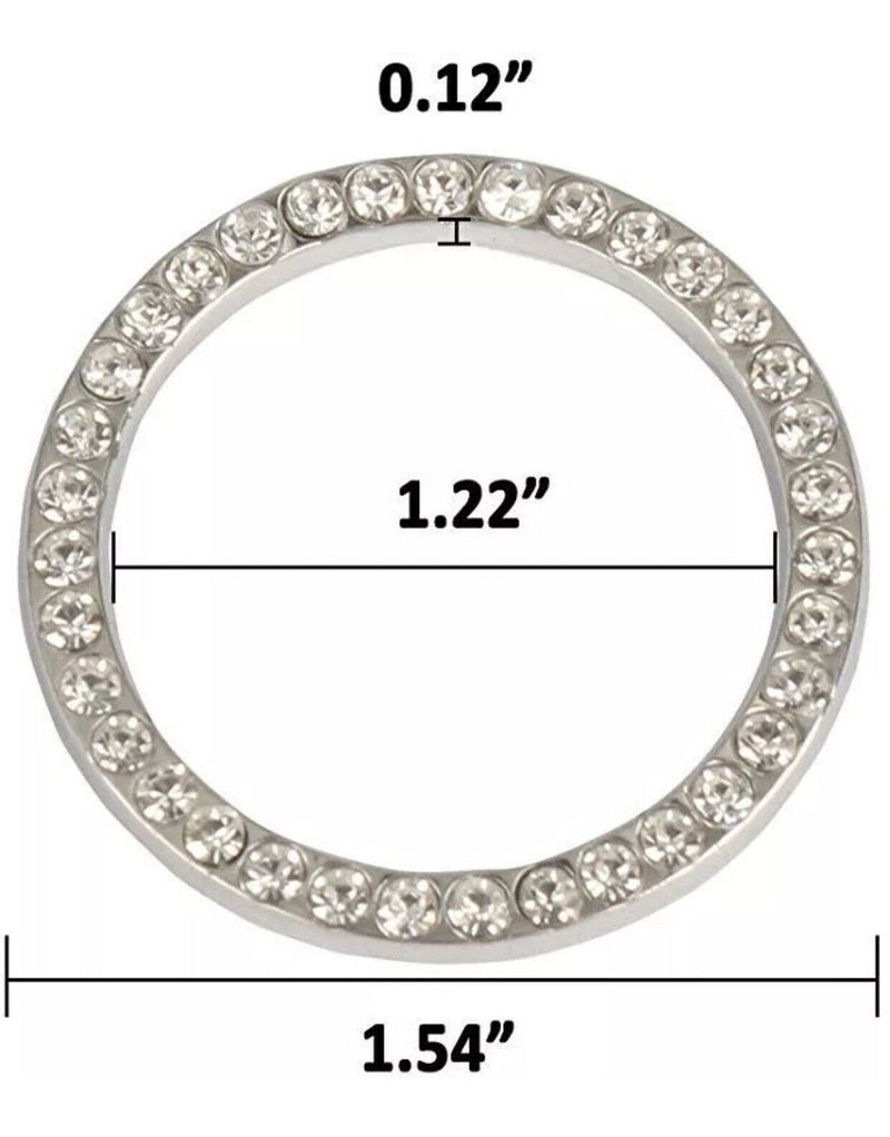 2pcs LUXURY Made with SWAROVSKI CRYSTAL Metal License Plate Frame Cap Diamond