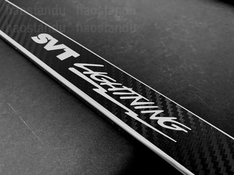 1x SVT Lightning STAINLESS STEEL LICENSE PLATE FRAME w/(Carbon Fiber Style)