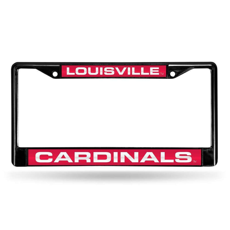 NCAA Louisville Cardinals Inlaid Acrylic Black License Plate Frame