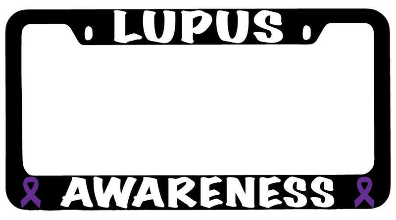 Lupus Awareness Black METAL License Plate Frame  Mod-GRAPH9856236-7802