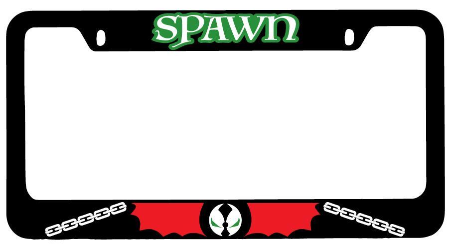 Spawn Black METAL License Plate Frame Auto For Marvel Mod-GRAPH9856236-8114