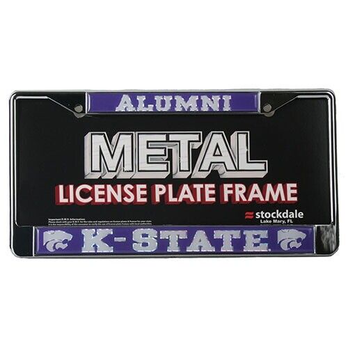 NCAA Kansas State Wildcats Alumni Metal License Plate Frame W/domed Insert