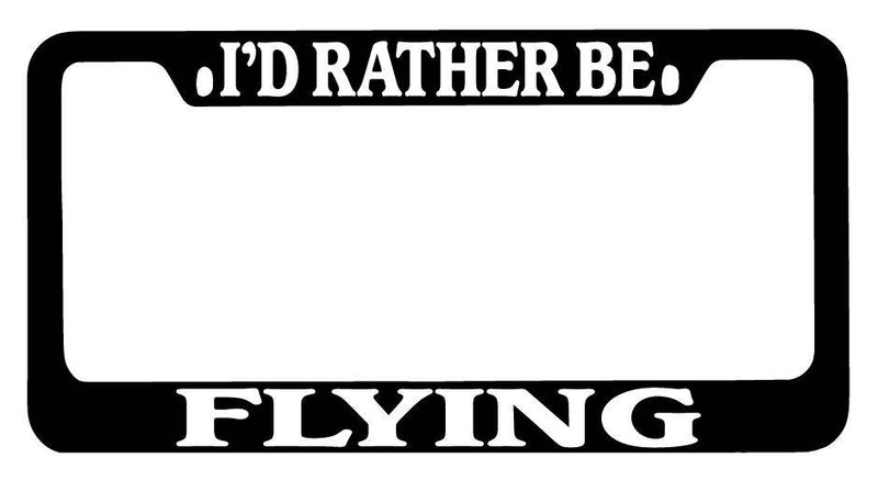 Black METAL License Plate Frame I&