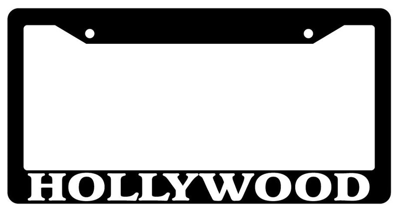 Black License Plate Frame Hollywood City State Auto Accessory 1353  Mod-GRAPH9856236-339