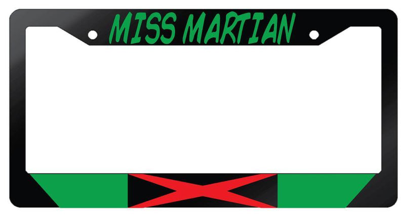Miss Martian Glossy Black Plastic License Plate Frame DC  Mod-GRAPH9856236-6977