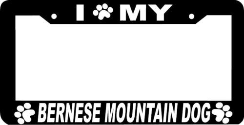 BERNESE MOUNTAIN DOG Dog paw print License Plate Frame