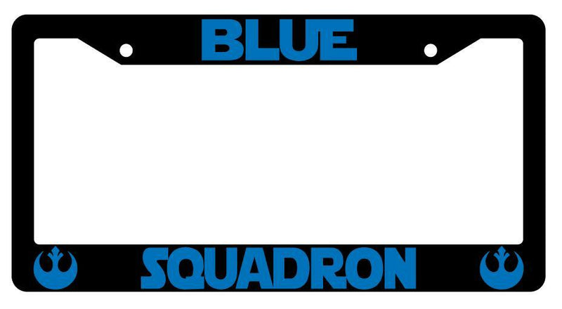 Blue Squadron Black Plastic License Plate Frame SW  Mod-GRAPH9856236-10289