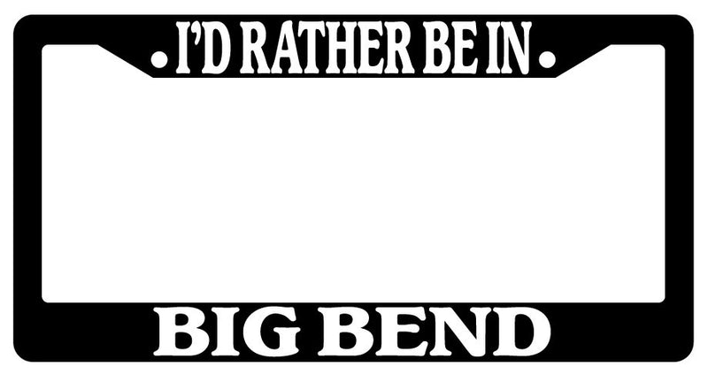 Black License Plate Frame I&
