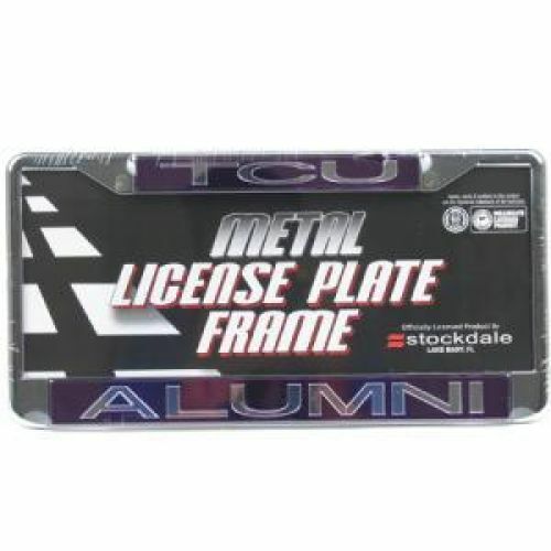 NCAA Tcu Horned Frogs Metal Alumni Inlaid Acrylic Laser-cut mirror License Plate Frame