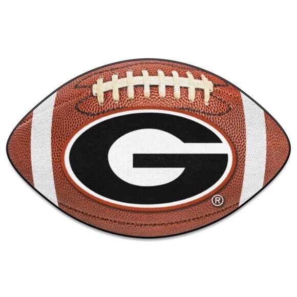 NCAA  Georgia Bulldogs Football Shaped Rookie Mat, Bath Mat 20"x30"