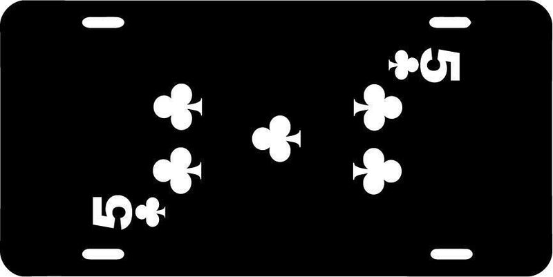 Five Of Clubs Black Vanity License Plate Mod-GRAPH9856236-7738