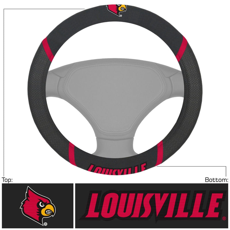 NCAA Louisville Cardinals Embroidered Steering Wheel Cover