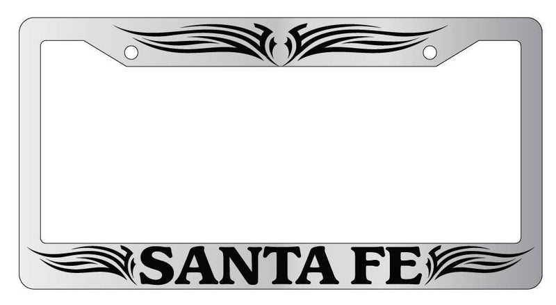 Chrome License Plate Frame Santa Fe Tribal Design 1 Auto Accessory  Mod-GRAPH9856236-6871