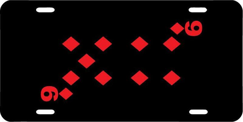 Nine Of Diamonds Black Vanity License Plate Mod-GRAPH9856236-7710