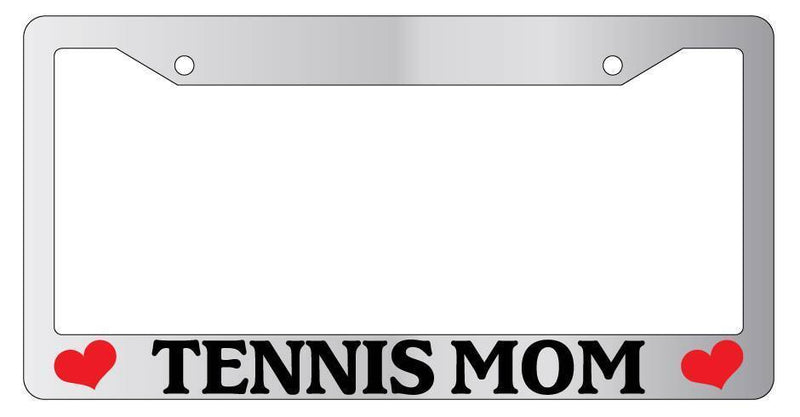 Chrome License Plate Frame TENNIS MOM Auto Accessory Novelty  Mod-GRAPH9856236-5169