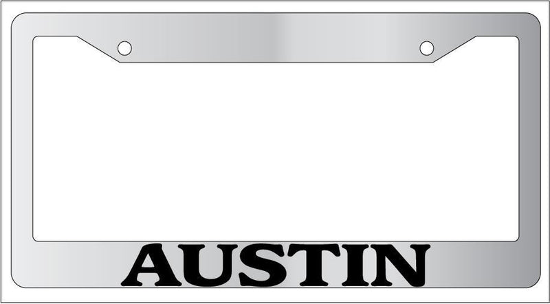 Chrome License Plate Frame New City State Austin Auto Accessory 1070  Mod-GRAPH9856236-6326