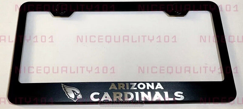 Arizona Cardinals Laser Engraved Etched Stainless Finished License Plate Frame