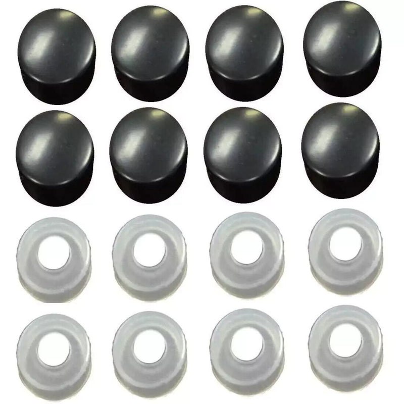 2 Black License PlateMount Holder Frames + (FREE) 8 Screw Caps / Brand New