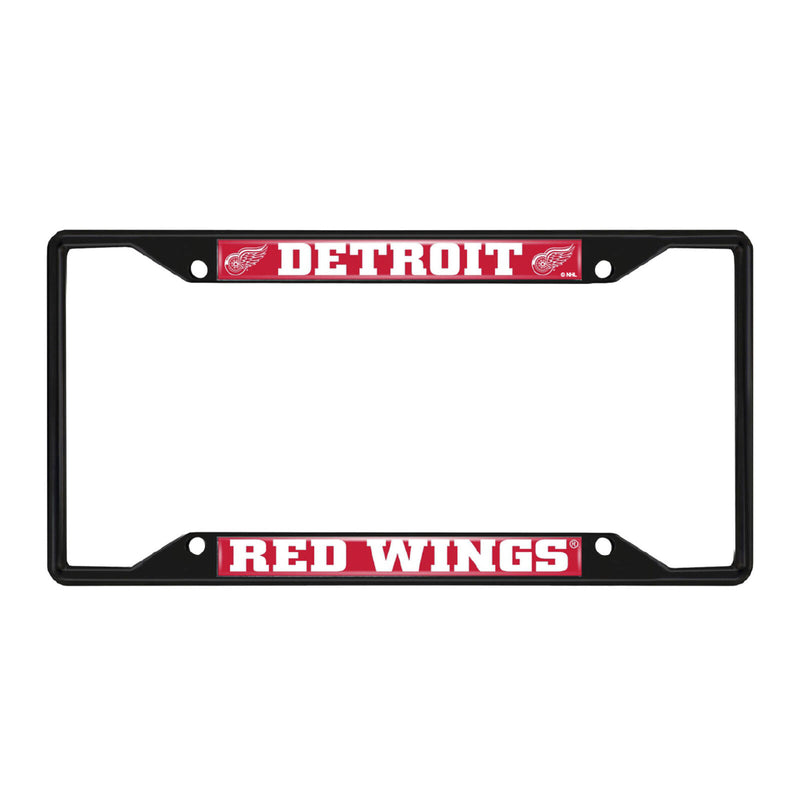 NHL Detroit Red Wings Black Metal License Plate Frame