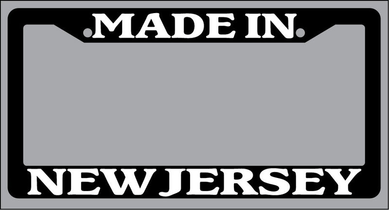 Black License Plate Frame "Made in New Jersey" Auto Accessory Novelty 2403  Mod-GRAPH9856236-2970
