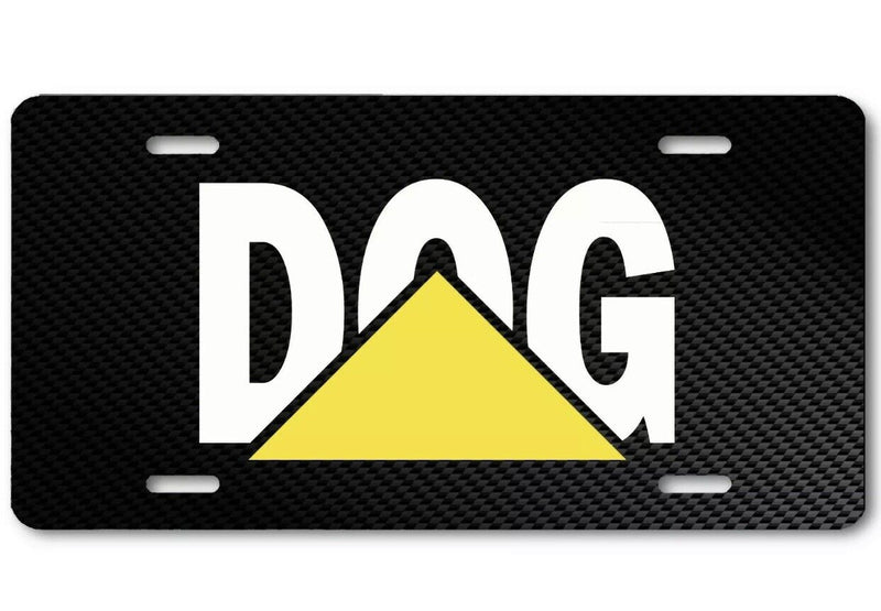 DOG Funny caterpillar Cat Aluminum Vanity License Plate Tag Carbon fiber look